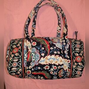 Vera Bradley Duffle Travel Bag Retired Versailles Winter 2010 Quilted Weekender